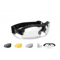 Motorcycle Prescription Glasses and Goggles – 3 Interchangeable Antifog Lenses - Removable Clip for Pescription Lenses - Interchangeable Arms and Strap – AF399 by Bertoni Italy 