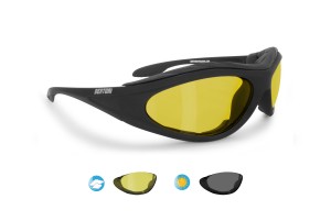 Photochromic Polarized Motorcycle Goggles P125FTA | Bertoni Italy