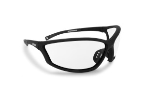 Bertoni Prescription Sports Windproof Sunglasses with Optical Clip Prescription Lenses Carrier – 100% UV Protection Antifog Lens - AF100 Italy