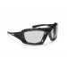 Motorcycle Goggles Sunglasses-  Antifog Lens - Interchangeable Arms and Strap - by Bertoni Italy - AF366A with Optical Insert