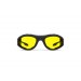 Lunettes de Moto Verres Anti-Choc Anti-Buée Jaune pour conduite de nuit - Mousse Coupe-Vent - AF125 by Bertoni Italy