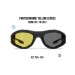 Lunettes Moto Harley Scooter Photochromiques Polarisé avec Verres Jaunes pour Conduite de Nuit P125FTA by Bertoni Italy