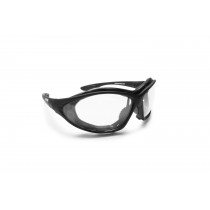 Motorcycle goggles convertible to mask with photochromic lenses by Bertoni Italy F333A