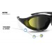 Photochrome Polarisierte Motorradbrille mit Kopfband und Gelbe Linsen Nachtfahrten P333FTA | Bertoni Italy