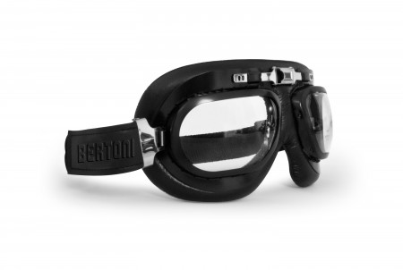 Mascara Moto Vintage de Aviador Negra AF191A