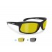 Gafas Fotocromaticas Polarizadas Antireflejo para Moto - Lente Amarilla Para Conducción Nocturna - Bertoni Italy - P545FTY negro opaco