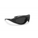 Bertoni Motorcycle Padded Glasses - Windproof Antifog Anticrash Lens - AF125C Mat Black - Smoke Lenses - Motorbyke Riding Sunglasses