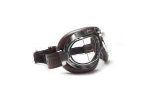 AF193CR Vintage Classic Motorcycle Brown Leather Goggles 