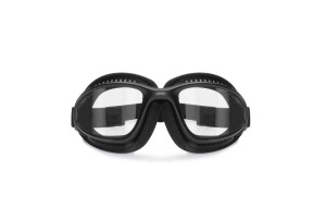Bertoni Motorcycle Goggles for Helmets with Outriggers - Ventilated Antifog Lens - Adjustable Strap - Mat Black - AF113