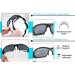 Motorcycle Goggles Sunglasses- Photochromic Antifog Lens - Interchangeable Arms and Strap - by Bertoni Italy - F366A - Removable Optical Clip for Prescription lenses included