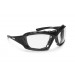 Occhiali Fotocromatici per Moto - Aste ed Elastico intercambiabili - lenti antiappannanti by Bertoni - Italy (F366A)- In dotazione anche una clip ottica per lenti da vista graduate
