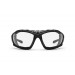 Occhiali Fotocromatici per Moto - Aste ed Elastico intercambiabili - lenti antiappannanti by Bertoni - Italy (F366A)- In dotazione anche una clip ottica per lenti da vista graduate